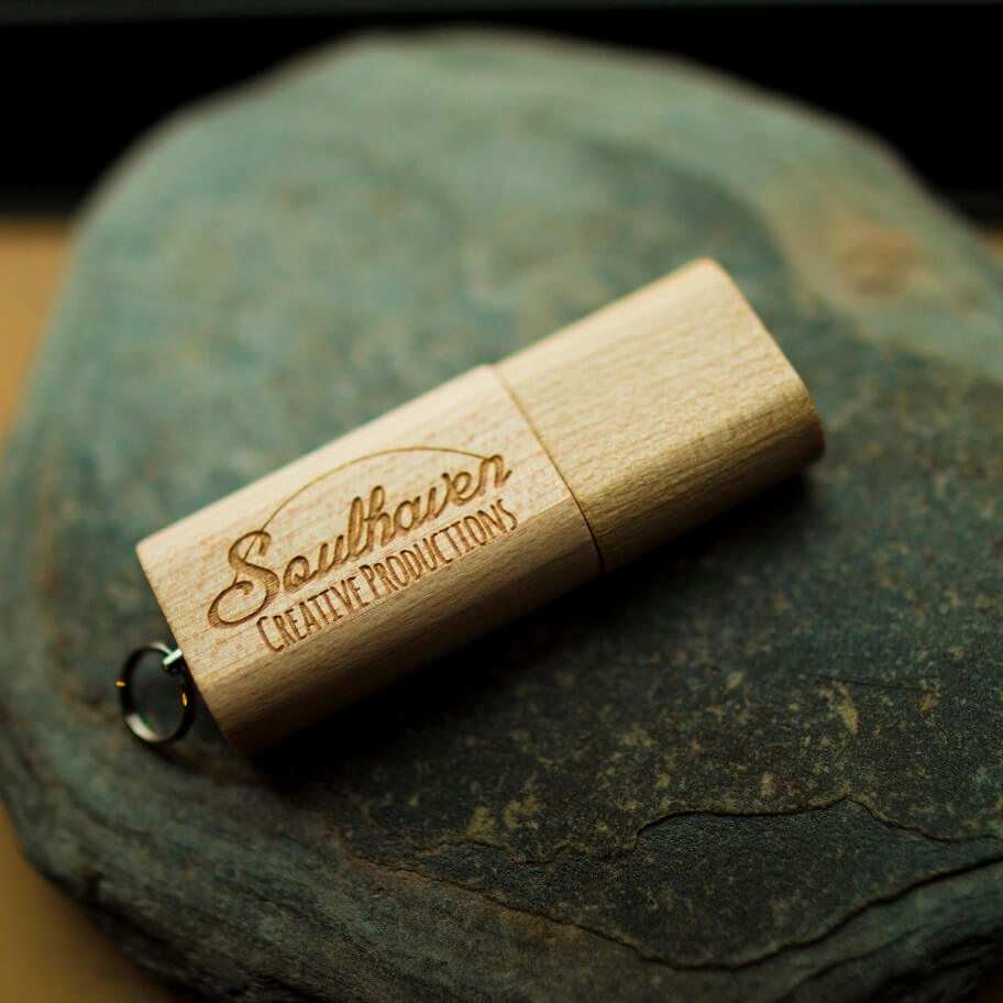 Custom wooden USB delivery - Soulhaven NZ